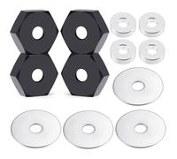 Runup Adaptador de 4 piezas de 14 mm a 17 mm CNC de rueda hexagonal para 1/8 Typhon/Kraton/Outcast/Notorious RC Big Rock Crawler Offroad Monstertruck Upgrades