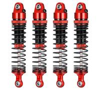 Runup Amortiguador de aluminio de 71 mm con muelles progresivos - Delantero y trasero ajustable - para coche ARRMA Gorgon GROM & Quake GROM RC de 1/16 (rojo)
