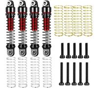 Runup Amortiguador RC de 25 mm para 1/30 Axial SCX30 Wrangler Bronco aceite relleno de metal amortiguador de suspensión Kit con muelles y tornillos RC oruga piezas de actualización (rojo)