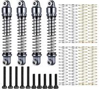 Runup Amortiguador RC de 28 mm para 1/30 Axial SCX30 Wrangler Bronco aceite relleno de metal amortiguador de suspensión Kit con muelles y tornillos RC oruga piezas de actualización (titanio)