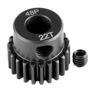 Runup Engranaje de piñón de acero 48P 5 mm de diámetro 17-29T para Arrma HPI Kyosho Losi Axial Tra-xxas Tamiya 1/5 1/6 1/8 1/10 RC Coche Monster Truck Buggy (22T)