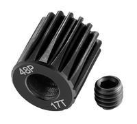 Runup Engranaje de piñón de acero 48P 5 mm de diámetro 17-29T para Arrma HPI Kyosho Losi Axial Tra-xxas Tamiya 1/5 1/6 1/8 1/10 RC Coche Monster Truck Buggy (17T)