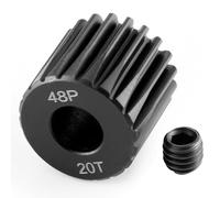 Runup Engranaje de piñón de acero 48P 5 mm de diámetro 17-29T para Arrma HPI Kyosho Losi Axial Tra-xxas Tamiya 1/5 1/6 1/8 1/10 RC Coche Monster Truck Buggy (20T)