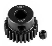 Runup Engranaje de piñón de acero 48P 5 mm de diámetro 17-29T para Arrma HPI Kyosho Losi Axial Tra-xxas Tamiya 1/5 1/6 1/8 1/10 RC Coche Monster Truck Buggy (25T)