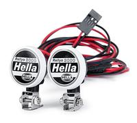 Runup Foco de coche RC, 2 luces LED redondas/cuadradas con cubierta para Axial SCX10 90046 TRX4 Tamiya CC01 D90 1/10 RC Car Upgrade (redondo)