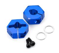 Runup Juego de 2 adaptadores hexagonales de aluminio para rueda trasera 1/10 TA-mi-ya TRF201, TRF211, TRF502X, TRF503, DB01, RRR, DB02 RC Cars (Azul)