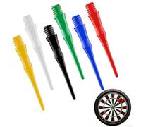 runxsam 600 Piezas Puntas de Dardos de Plástico, Puntas de Repuesto Suaves, Convertidor de Dardos con Rosca 2BA, 6 Colores con Caja de Almacenamiento