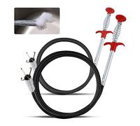 RUNYU® 2 Piezas Desatascador Tuberias Profesional, Desatascador Fregadero para Limpieza de Tuberías (0,9 m/1,6 m)