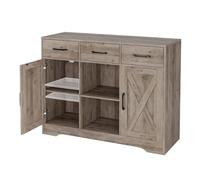 RUNZE765Z Mesa pequeña Salon Aparador de Madera Estilo rústico Moderno con cajones y estantes for cafetería, Cocina Comedor Mesa de Centro Salon