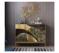 RUNZE765Z Mesa pequeña Salon Organizador de aparador Cocina, Armario Decorativo Organizador Oficina con Puertas y estantes for Entrada, Sala Estar Dormitorio Mesa de Centro Salon(120 * 40 * 90cm)