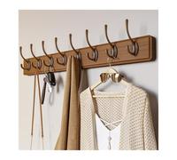 RUNZE765Z Perchero Pared Perchero rústico montado en la Pared, Perchero de Madera Maciza con 8 Ganchos for Colgar Ropa, Batas, Toallas, Abrigos Wall Hooks Perchero