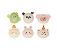 RUNZE765Z Tazones para salsa Cuenco delicado for aperitivos y postres, cuenco de cerámica for inmersión, plato de condimento for olla caliente, plato bonito for salsa y vinagre Tazas de Salsa