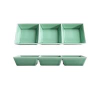 RUNZE765Z Tazones para salsa Plato de mezcla de celadón, cuenco for salsa de barbacoa comercial for el hogar, plato de inmersión distribuido, plato for aperitivos, 1 unidad Tazas de Salsa(Green)