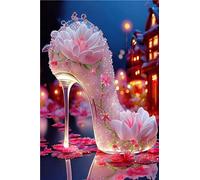 Ruohuo 5D DIY Diamond Painting Kits,5D Pintura Diamante kits por Números,Diamante Rhinestone Bordado Manualidades Adultos de Punto de Cruz Artes Pintura Painting para -Zapatos de cristal 10x20cm -607