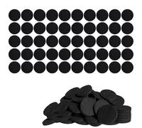 RUOJLING 50 almohadillas negras, redondas, autoadhesivas, para sillas y mesas (15 mm)