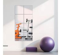 Ruomeng Azulejos de Espejo de Longitud Completa - 8 Piezas de Espejo de Pared sin Marco, Espejo de Cuerpo Completo para el hogar, Gimnasio, tocador, Dormitorio, Sala de Estar