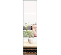 Ruomeng Azulejos de Espejo de Longitud Completa, Juego de Espejos de Pared sin Marco de 12 Pulgadas x 4 Piezas para el hogar, Gimnasio, tocador, Dormitorio, Sala de Estar