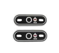 Ruoming 2 colgantes de PVC con etiqueta de identificación tipo sangre, 7,3 x 2,5 cm, material de PVC, diseño 3D para cordones de zapatos y bolsas tácticas, varios colores (blanco O)