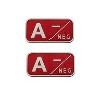 Ruoming 2 piezas de goma suave de PVC 3D para exteriores, tipo médico de sangre, insignia de gancho de rescate, insignia de moral, accesorio de bricolaje (rojo y blanco A-)