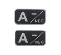 Ruoming 2 piezas de goma suave de PVC 3D para exteriores, tipo médico de sangre, insignias de cierre de gancho de rescate, insignia de moral, accesorio de bricolaje (blanco A-)