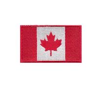 Ruoming Ruoming - 1 parche termoadhesivo bordado con bandera nacional, 3.15 x 2 pulgadas, parches adhesivos bordados para ropa, bolsas (Canadá)