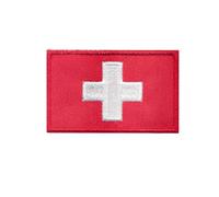 Ruoming Ruoming - 1 parche termoadhesivo bordado con bandera nacional, 8 x 5 cm, para ropa, bolsas (Suiza)