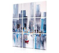 Ruonin.X Paneles de pared acústicos de arte decorativo 35" x 47" pulgadas -Manhattan Bay (Manhattan Bay)