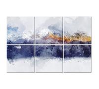 Ruonin.X Paneles de pared acústicos de arte decorativo 48" x 72" (montaña dorada)