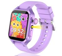 Ruopoem Reloj Inteligente Niño, Smartwatch Niños con 32 Juegos Cámara Música Vídeo Podómetro Audiolibro Despertador HD Pantalla Táctil, Reloj Niño Juguetes Regalos para Niños Niñas