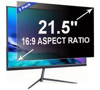 ruord 2 Piezas Protector de Privacidad Monitor 21.5 Pulgadas 16:9 (47.7x26.8cm) - Filtro Luz Azul & Anti-Reflejo, Desmontable | Filtro Privacidad PC para Oficina