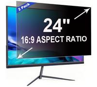 ruord 2 Piezas Protector de Privacidad Monitor 24 Pulgadas 16:9 (53.1x29.9cm) - Filtro Luz Azul & Anti-Reflejo, Desmontable | Filtro Privacidad PC para Oficina