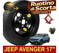 Ruota De Repuesto 17" Jeep Avenger 4 Agujeros Tuercas Guantes DOT 2025