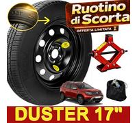 Ruotino De Recambio 17 Dacia Duster 5 Agujeros Cric Astuccio De Regalo 135/80R17