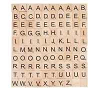 RUOXIXI 100 Piezas A a Z Letras de Madera Rompecabezas de Scrabble para Decoración Artesanal, Azulejos del Alfabeto para DIY Craft Gift Scrapbooking Juego Juguetes Artesanía