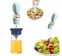 Rupeca Aceitera con Pincel Silicona - Dispensador de Aceite Brocha - Aceitera Cristal