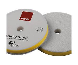 Rupes Almohadilla de microfibra D-A COARSE, FINE, ULTRA-FINE en varios tamaños para pulir su coche (80 mm, amarillo fino)