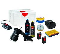 RUPES Kit Luxury - Pulidora HLR75 Bigfoot Mini iBrid 75mm 12mm Orbit + 2 baterías + Cargador de batería + Accesorios