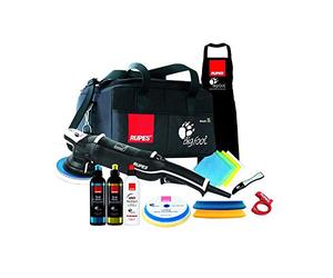 RUPES Kit Luxury - Pulidora Orbital Aleatoria LHR21 MarkIII + 3 pastas abrasivas + 4 esponjas + Accesorios + Bolsa, Pulido Profesional de carrocerías