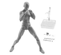 rupusiner Mini Figura de acción Gestos móviles Modelo liviano PVC Modas de muñeca Body-Chan Conjunto con Soporte de Pedestal para Dibujar, Pintar, Dibujar Macho