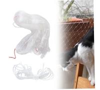 Ruqingg Balcón de reducción de Gatos, Red de balcón de Seguridad Anti-caída de 13x10 pies para Mascotas, Valla de Red de Malla Anti-pájaro para escaleras, Ventana para Mascotas