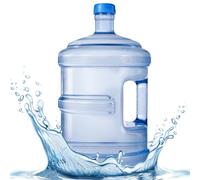 Ruqingg Contenedor de Agua BPA de plástico Grueso sin Botella de Agua 5L con Tapas de Tornillo y Mango Incorporado Botella de dispensador Reutilizable Portable 5L Jug para dispensador Camping Small