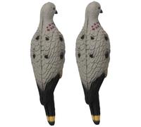 Ruqingg Dove señuelos para la Caza, 2pcs de 11x3 Pulgadas de Arco de Arco de de 3D de Espuma Suave de Espuma de Paloma de Animales Plegables para la Caza al Aire Libre