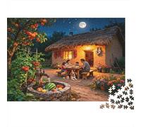 Rural Cottage Jigsaw Puzzles 1000Piezas Recycled Material Chinese Countryside Puzzle for Boy & Girl Divertido Present & Activity for Home Ideal for de Niño Cumpleaños Gift 70x50cm/1000pcs
