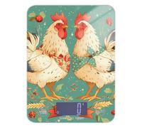 Rural Cute Roosters - Mini báscula de cocina de viaje de 11 libras/1 onzas, 5 kg/5 g, con 4 unidades para hornear dietas y cocinar (pilas no incluidas)