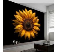 Rural Francés Murales De Papel Pintado 400 x 280 cm, Fotomurales Pared Tejido No Tejido Plantas Flores Girasoles Decorativos Murales póster para Dormitorio Salón TV Pared
