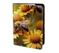 Rural Honey Bees Flowers - Soporte para pasaporte, artículos esenciales de viaje, cartera antirrobo para tarjetas y pasaportes, tamaño para adaptarse a todos los pasaportes estándar