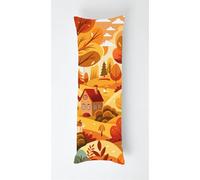 Rural Landscape Body Pillow Case Cover 60x180cm, Long Backrest Cushion Pillow Protector with Zipper, Decorative Bedding Pillowcase, Soft Body Pillow Cover for Couch Bedroom Hillside