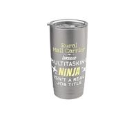 Rural Mail Carrier As Multitasking Ninja Isn't A Job Title Vaso térmico de acero inoxidable de doble pared