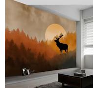 Rural Murales De Papel Pintado 350 x 256 cm, Fotomurales Pared Tejido No Tejido Animal Ciervo Bosque Decorativos Murales póster para Dormitorio Salón TV Pared