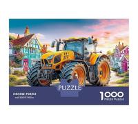 Rural Tractor Scene 1000 Piezas Cartón Premium Vibrant Village Style Art Paquete Rompecabezas Familias Apasionadas Juego Familiar Estimulante Decoración Interior Idea Regalo 38x26cm/1000pcs